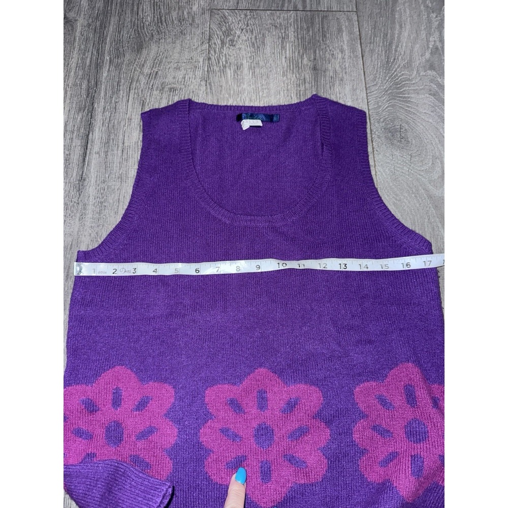 Women's Boden Wool Sweater Vest Purple Size 16 - Picture 2 of 4